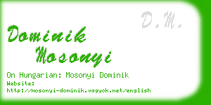 dominik mosonyi business card